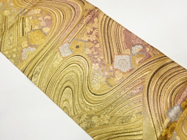 JAPANESE FUKURO OBI / WOVEN FLOWER